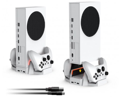 XBox Series S Multi-Functional Stand + Battery pack 800mAH White (2шт) Dobe TYX-0663 XBox Series S Multi-Functional Stand + Battery pack 800mAH White (2шт) Dobe TYX-0663