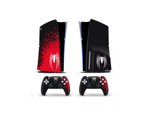 Наклейка на Playstation 5 Slim Spider man Наклейка на Playstation 5 Slim Spider man