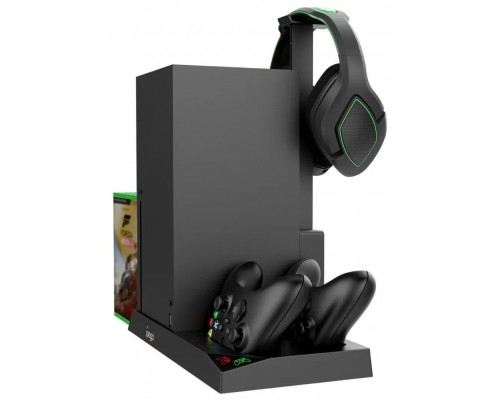 XBox Series X Multi-Functional Stand + Battery pack 1400mAH Black PG-XBX013 XBox Series X Multi-Functional Stand + Battery pack 1400mAH Black PG-XBX013