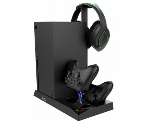XBox Series X Multi-Functional Stand + Battery pack 1400mAH Black PG-XBX013 XBox Series X Multi-Functional Stand + Battery pack 1400mAH Black PG-XBX013