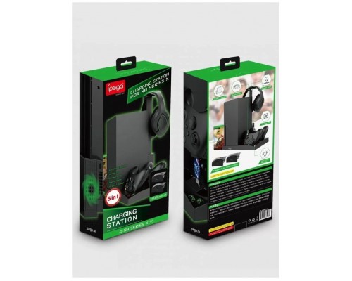 XBox Series X Multi-Functional Stand + Battery pack 1400mAH Black PG-XBX013 XBox Series X Multi-Functional Stand + Battery pack 1400mAH Black PG-XBX013